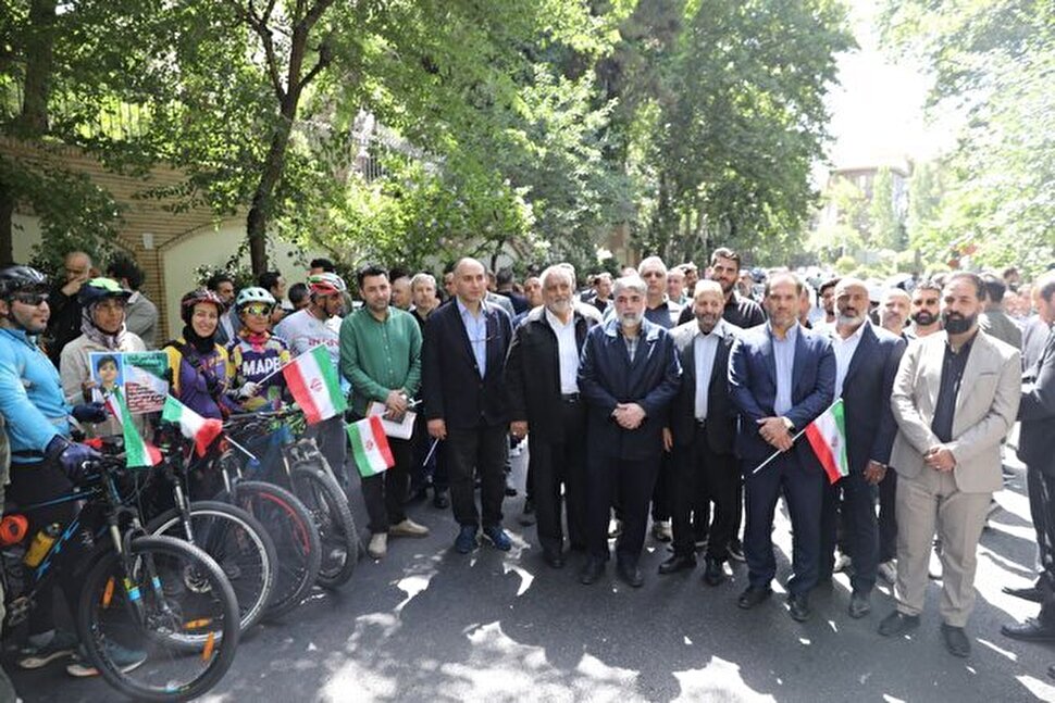 تجمع جامعه ورزش برای محکومیت کشتار ورزشکاران و غیرنظامیان توسط رژیم صهیونی