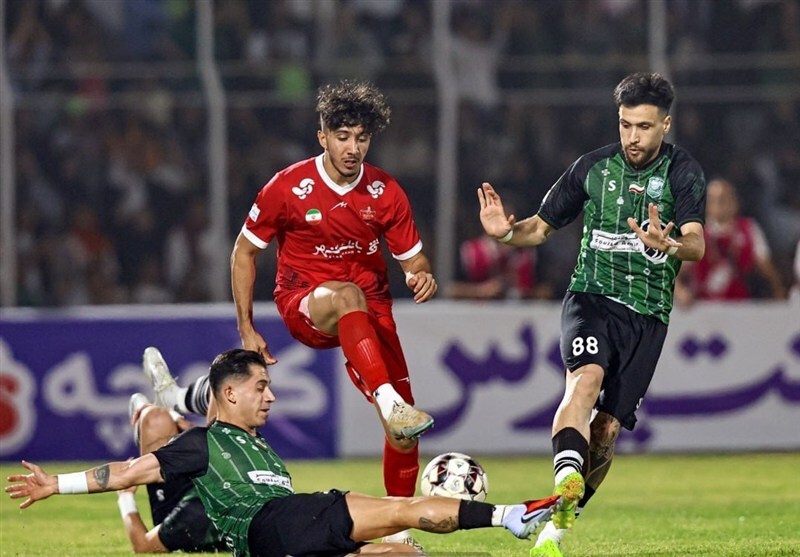 خیبر ۲ - پرسپولیس یک / سرخپوشان با گل عالیشاه هم حریف زاگرس نشینان نشدند