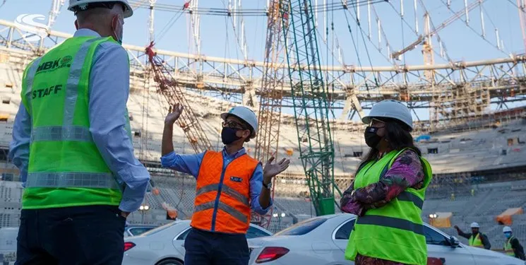 بازدید دبیرکل فیفا از ورزشگاه جام جهانی 2022