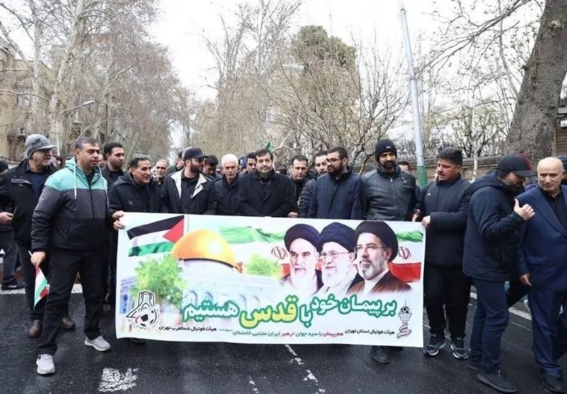 حضور جامعه ورزش در راهپیمایی روز قدس