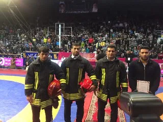 قهرمانان المپیکی ایران آتش نشان شدند+عکس