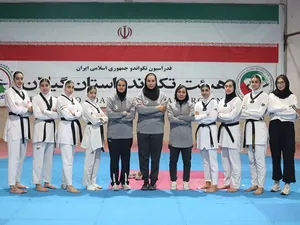 ناهید کیانی و مبینا نعمت زاده در ترکیب تکواندوی ایران