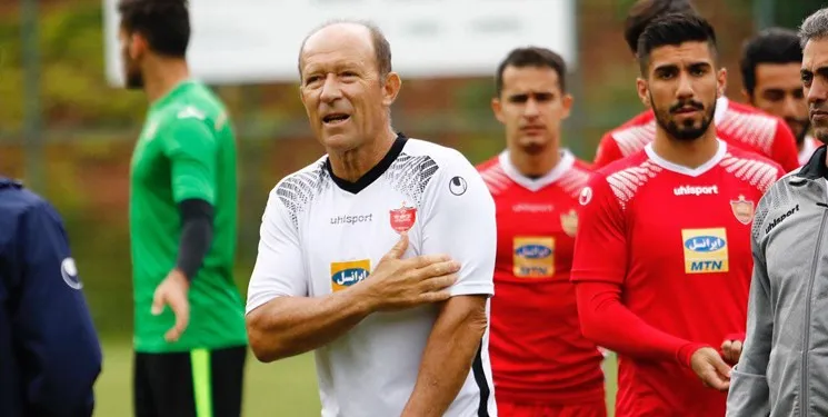کالدرون به تمرین پرسپولیس آمد