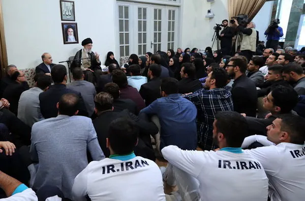 دیدار مدال‌آوران کاروان ورزشی ایران در بازی‌های آسیایی اندونزی با رهبر انقلاب