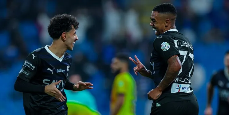 جشنواره گل الهلال مقابل الحزم در لیگ عربستان