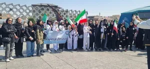 حضور جامعه ورزش بانوان در رزمایش بزرگ «دختران جان‌فدای ایران»