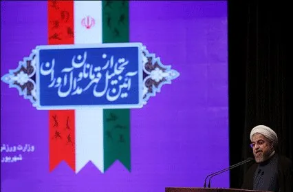 برگزاری مراسم تجلیل از قهرمانان  با حضور رئیس جمهور