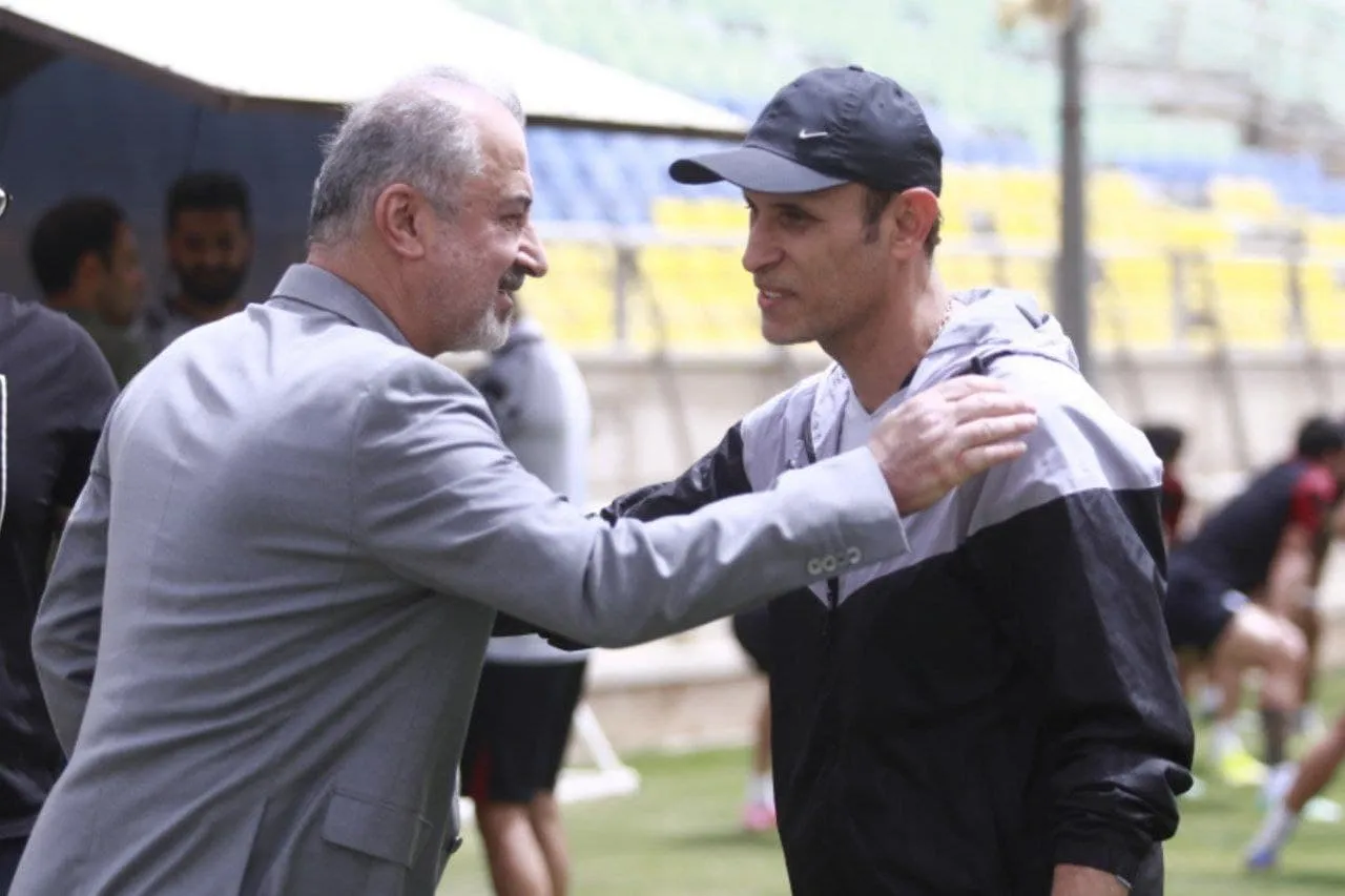 مدیرعامل و معاون جدید باشگاه در محل تمرین پرسپولیس