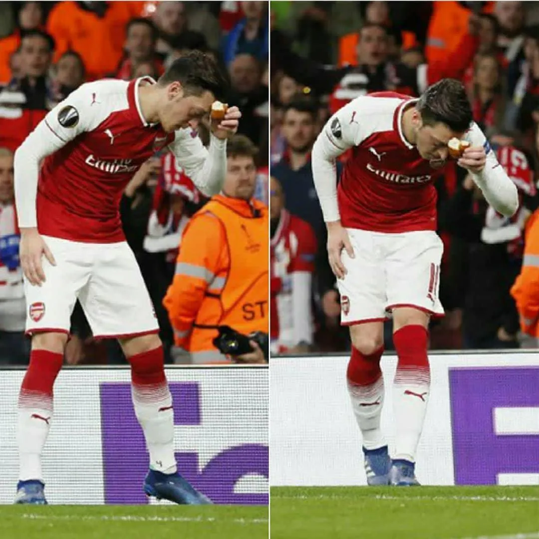 وقتی اوزیل بر نان بوسه می‌زند+عکس