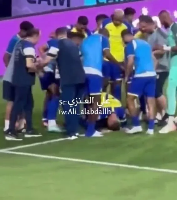 سجده رونالدو بعد از گلزنی در لیگ عربستان